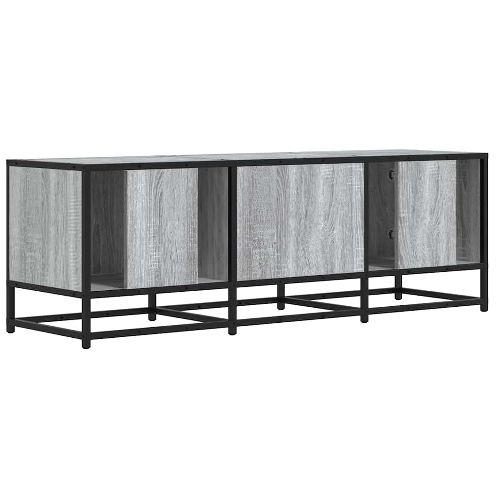 TV Cabinet Grey Sonoma 120x35x41 cm Engineered Wood and Metal