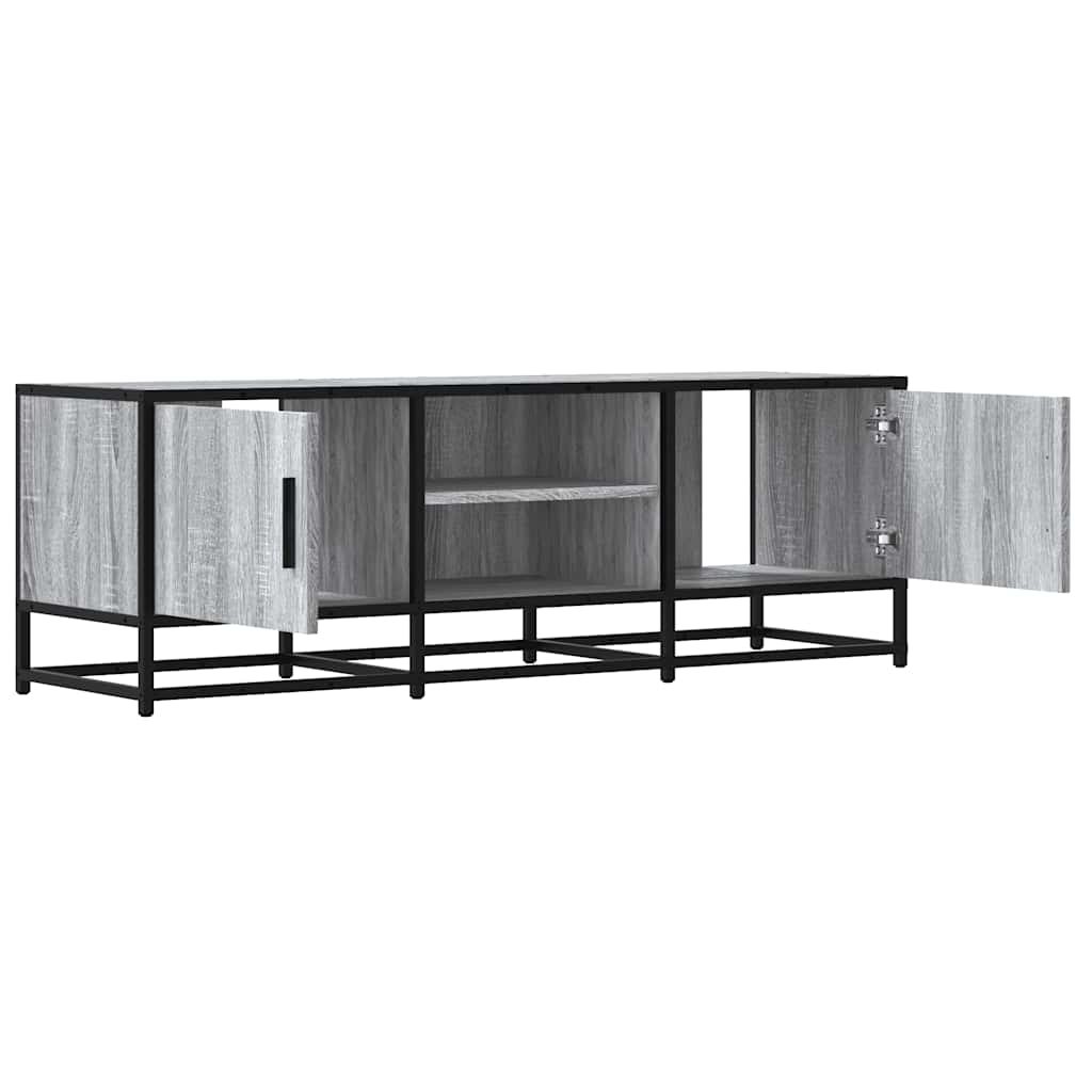 TV Cabinet Grey Sonoma 120x35x41 cm Engineered Wood and Metal