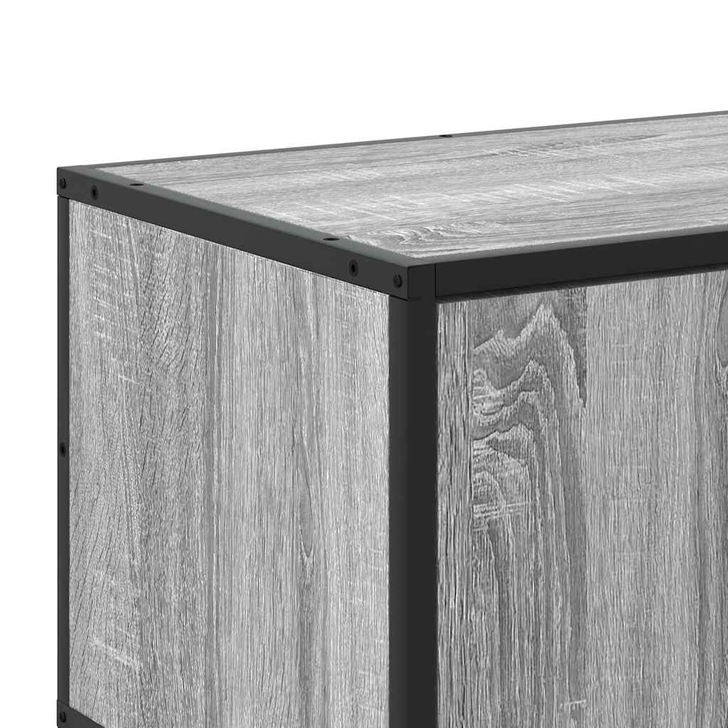 TV Cabinet Grey Sonoma 120x35x41 cm Engineered Wood and Metal