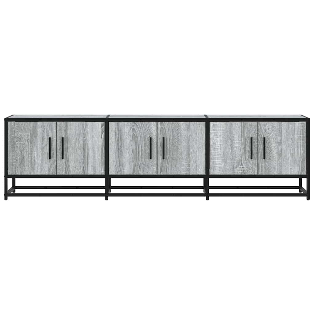 TV Cabinet Grey Sonoma 150x35x41 cm Engineered Wood and Metal
