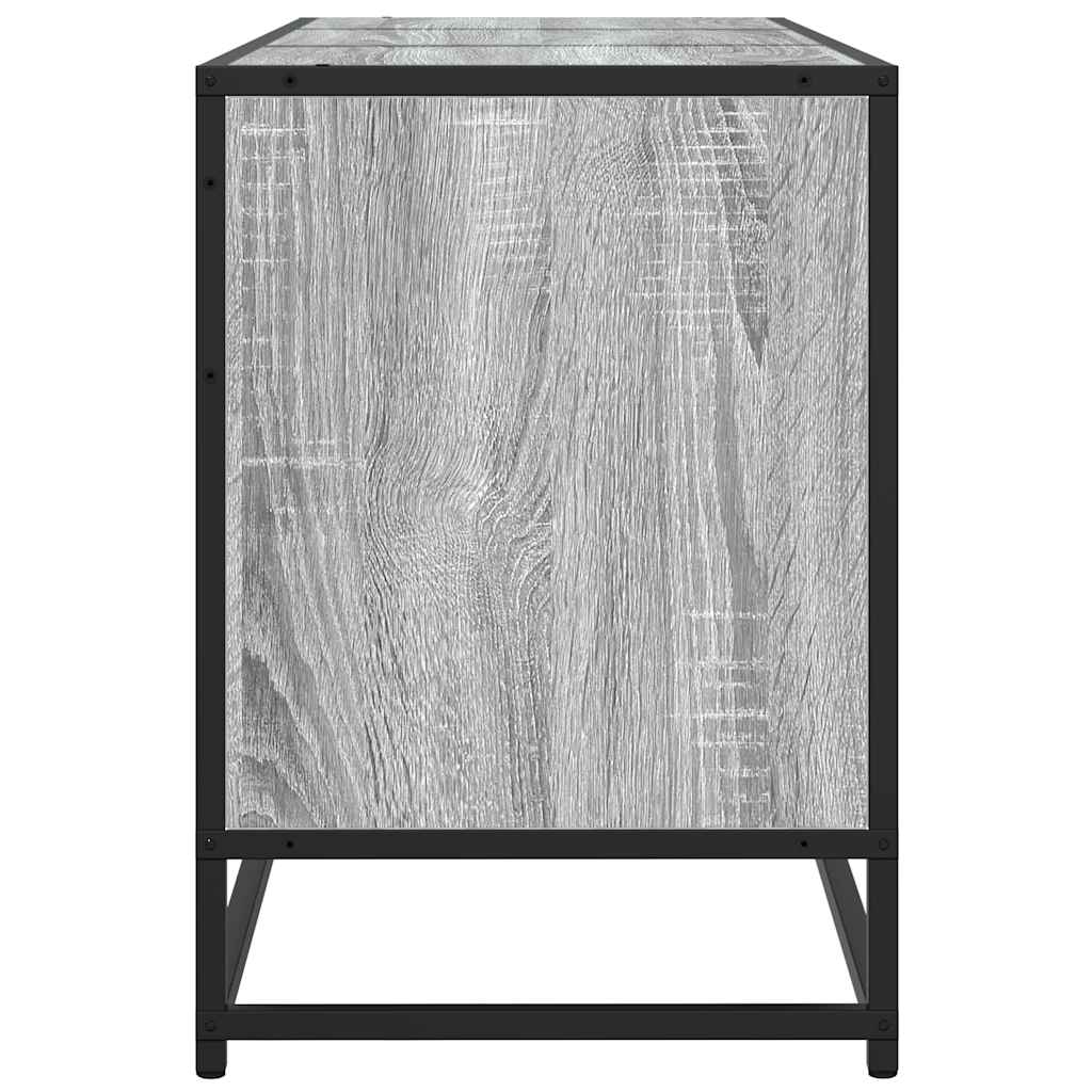 TV Cabinet Grey Sonoma 150x35x41 cm Engineered Wood and Metal
