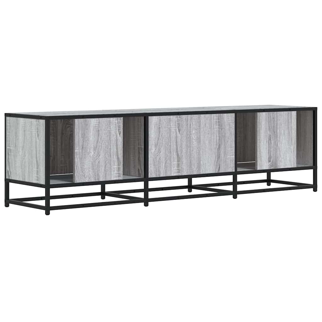 TV Cabinet Grey Sonoma 150x35x41 cm Engineered Wood and Metal