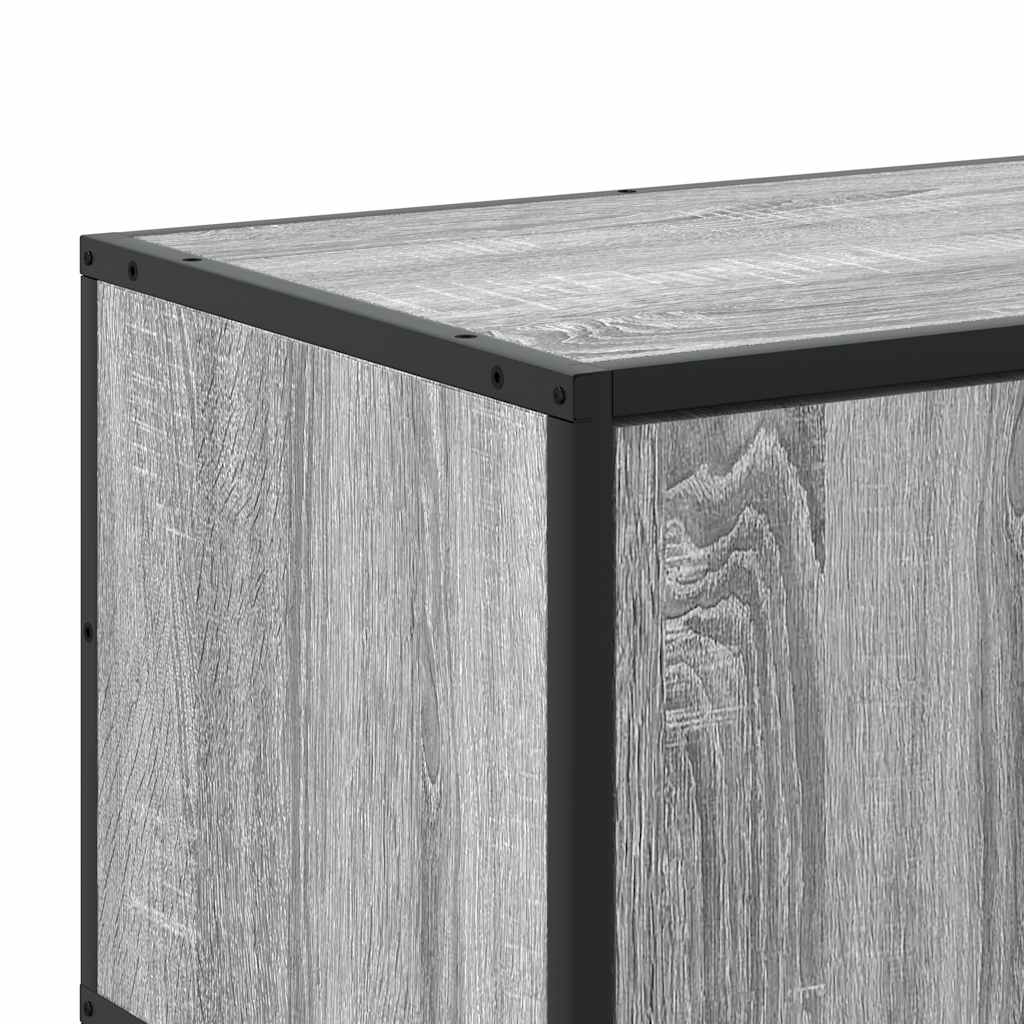 TV Cabinet Grey Sonoma 150x35x41 cm Engineered Wood and Metal