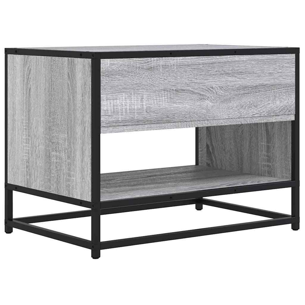 TV Cabinet Grey Sonoma 61x40x46 cm Engineered Wood and Metal