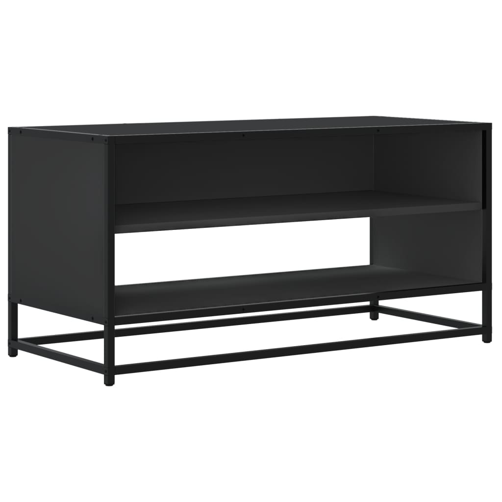 TV Cabinet Black 91x40x46 cm Engineered Wood and Metal