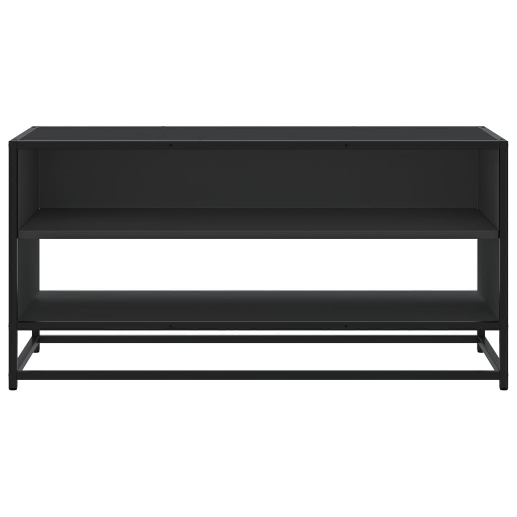 TV Cabinet Black 91x40x46 cm Engineered Wood and Metal