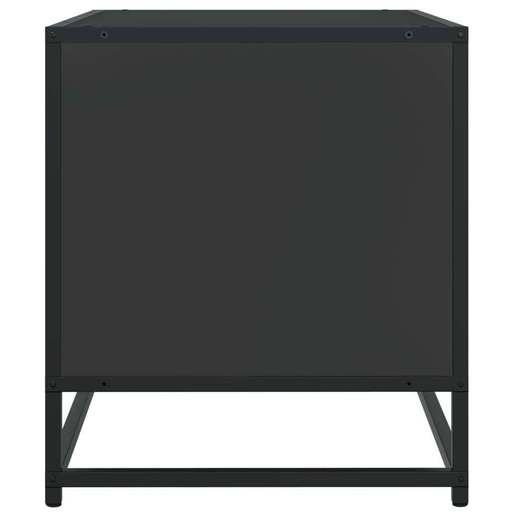 TV Cabinet Black 91x40x46 cm Engineered Wood and Metal