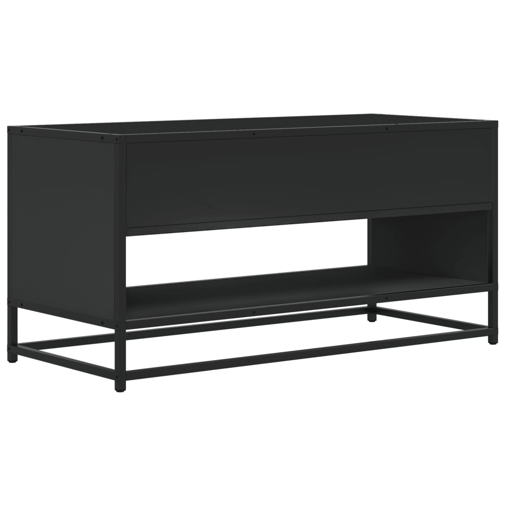 TV Cabinet Black 91x40x46 cm Engineered Wood and Metal