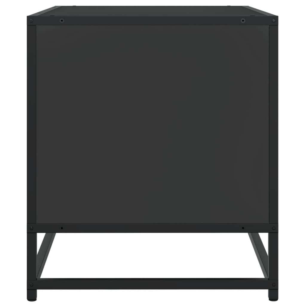 TV Cabinet Black 120.5x40x46 cm Engineered Wood and Metal
