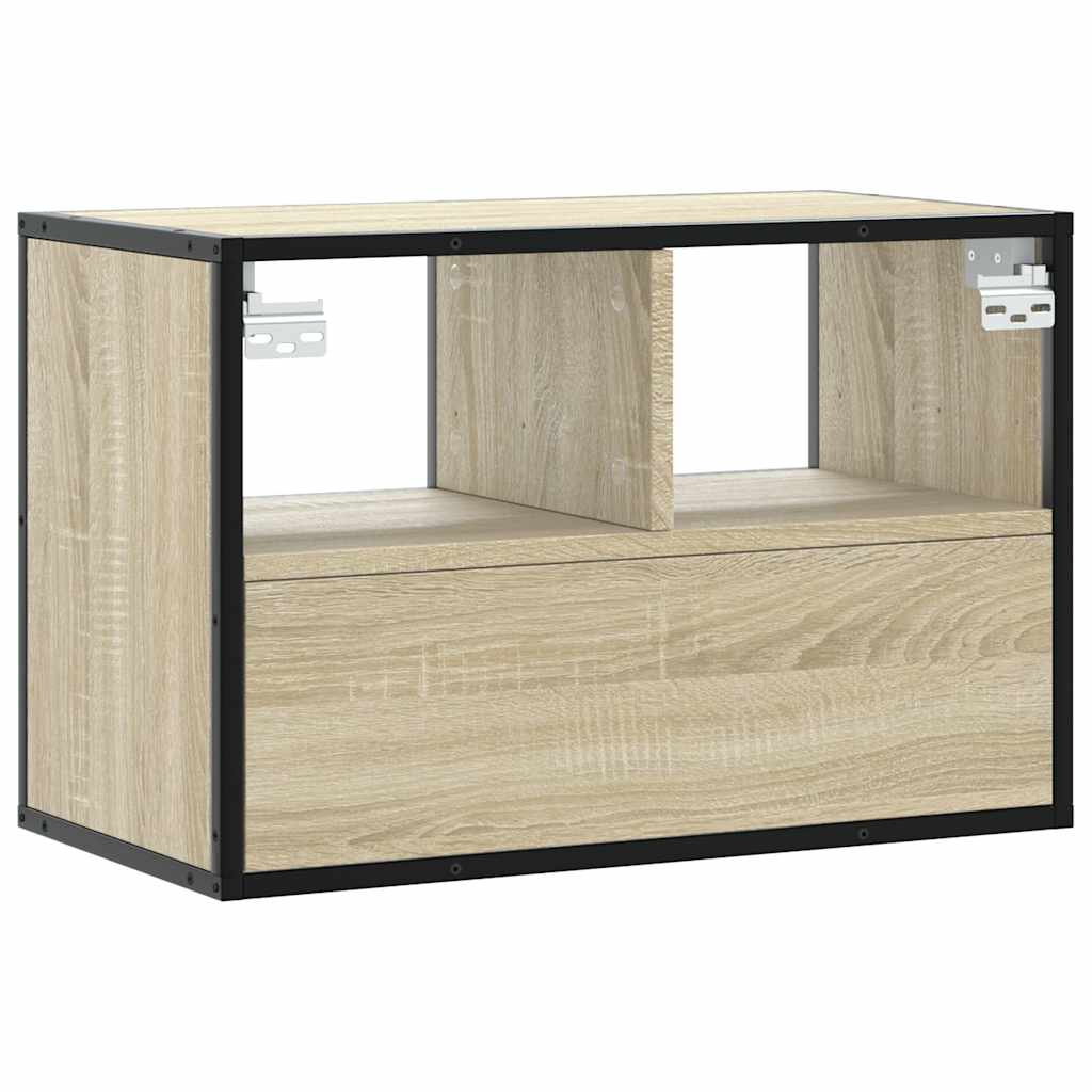 TV Cabinet Sonoma Oak 60x31x39.5 cm Engineered Wood and Metal