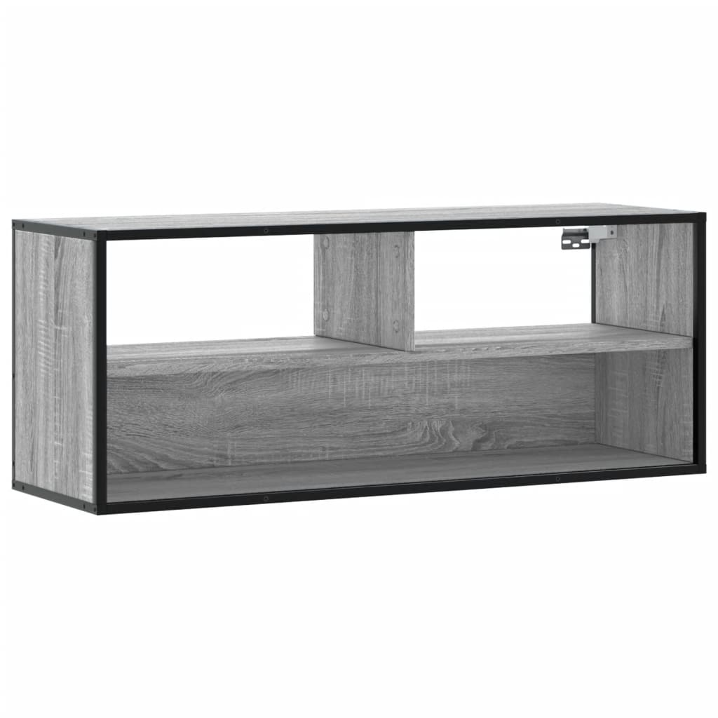 TV Cabinet Grey Sonoma 100x31x39.5 cm Engineered Wood and Metal