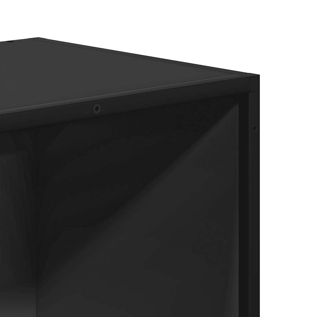 Book Cabinet Black 80.5x35x76 cm Engineered Wood