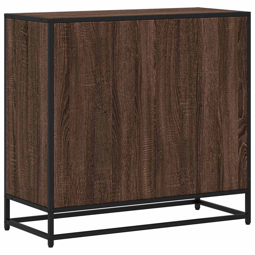 Book Cabinet Brown Oak 80.5x35x76 cm Engineered Wood