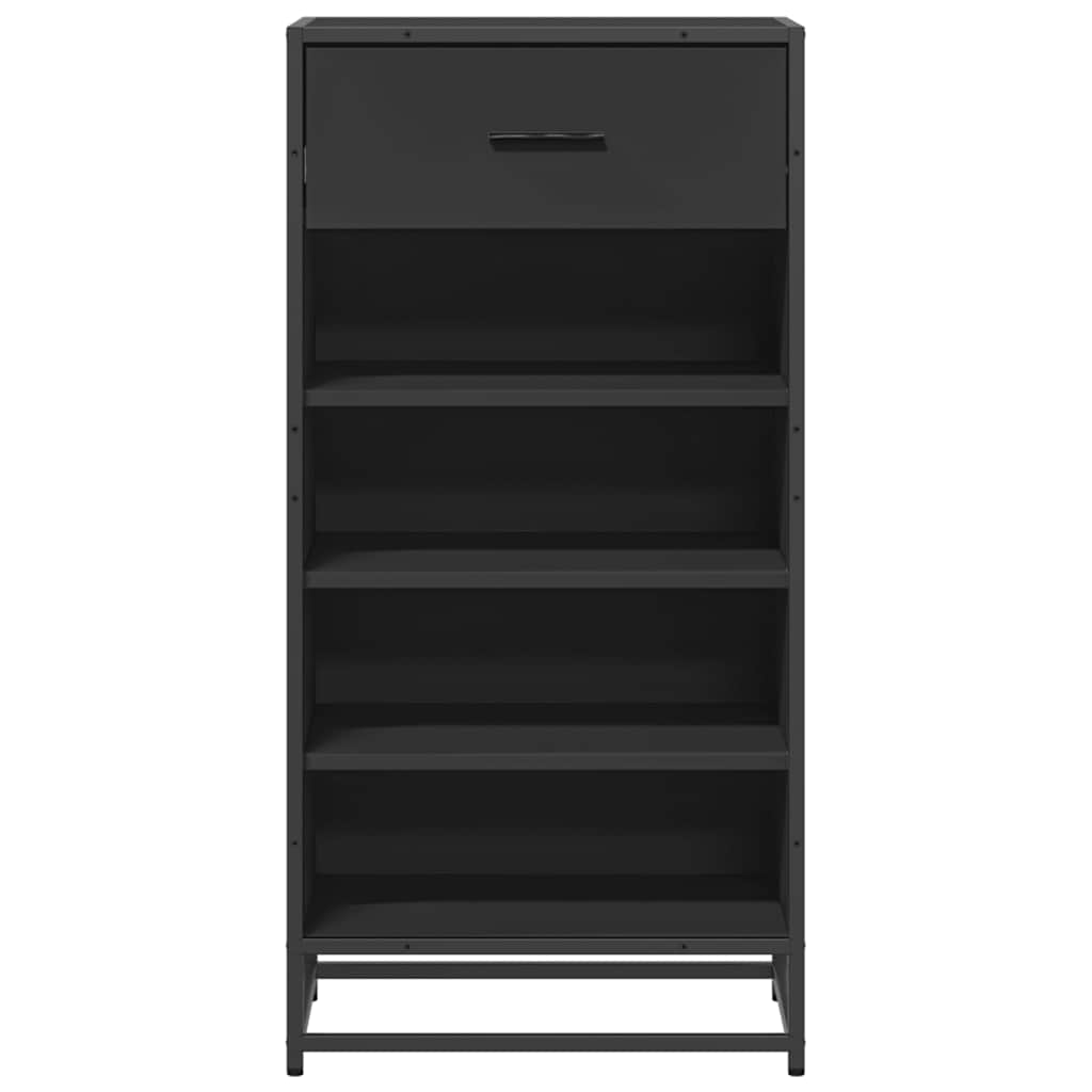 Shoe Rack Black 48x38x97.5 cm Engineered Wood