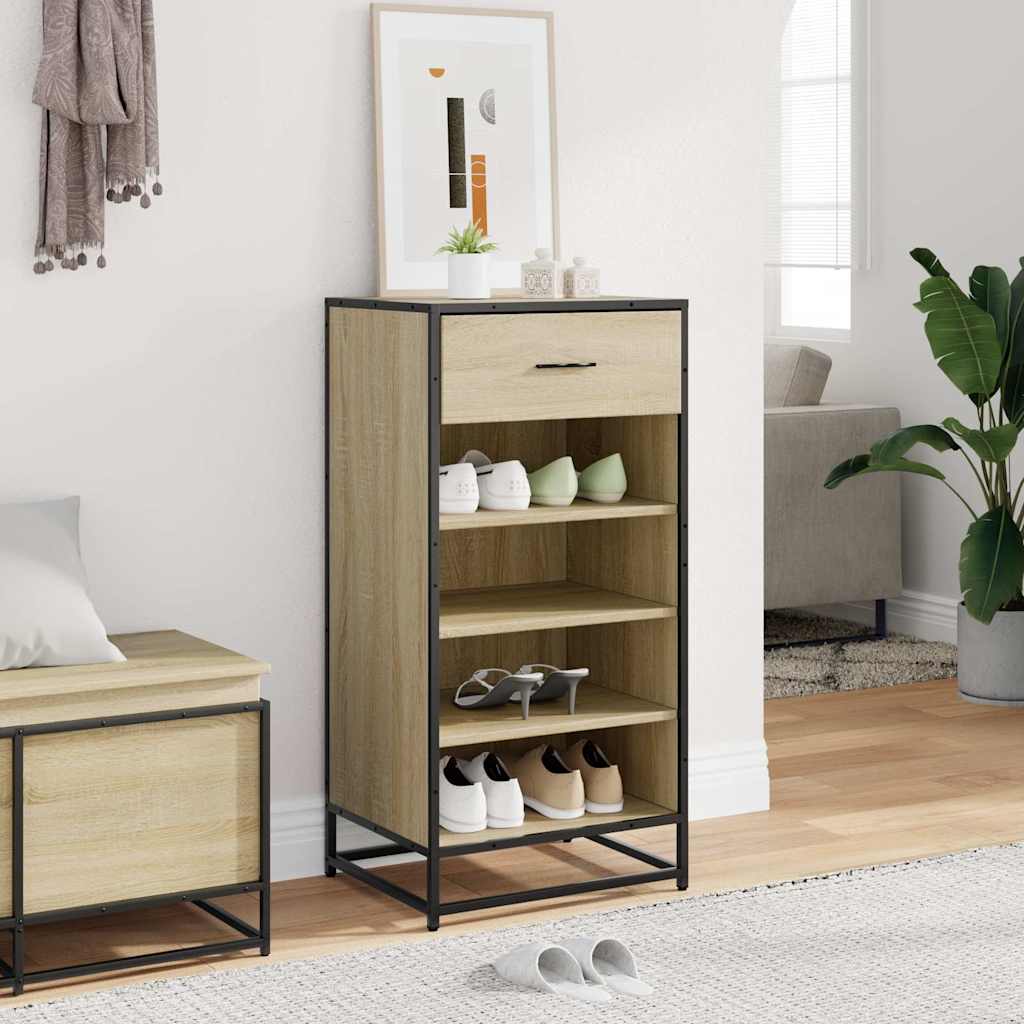 Shoe Rack Sonoma Oak 48x38x97.5 cm Engineered Wood