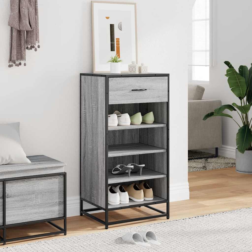 Shoe Rack Grey Sonoma 48x38x97.5 cm Engineered Wood