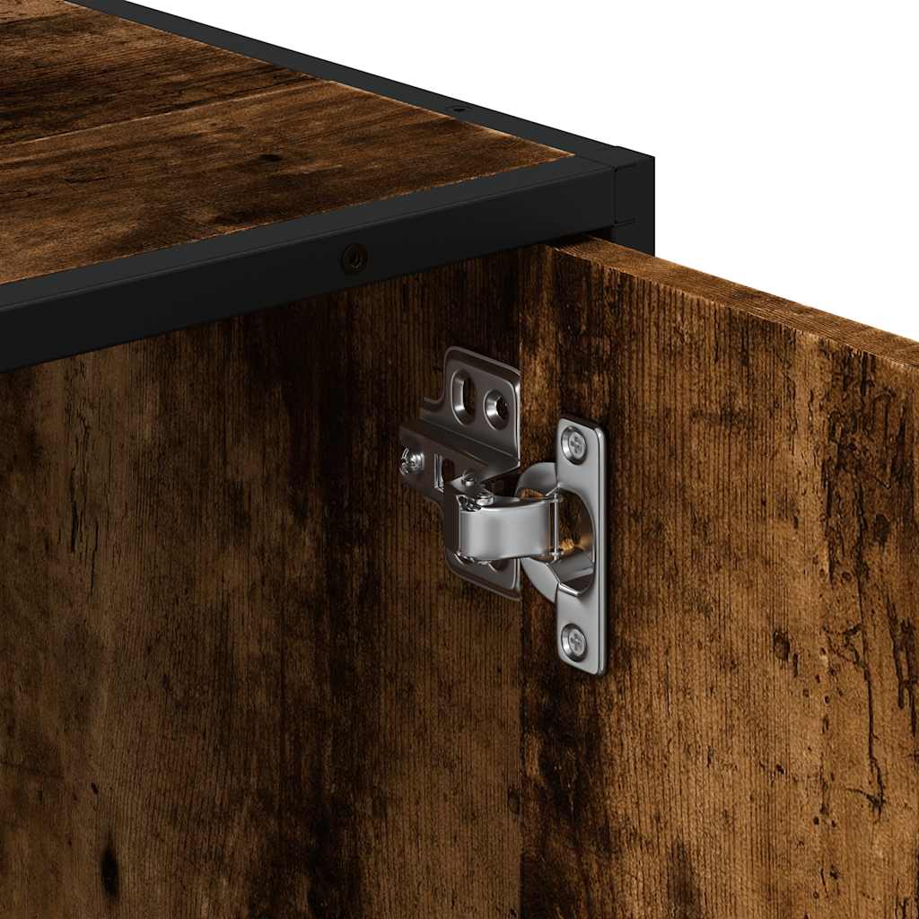 Bathroom Sink Cabinet Smoked Oak 65x33x60 cm Engineered Wood