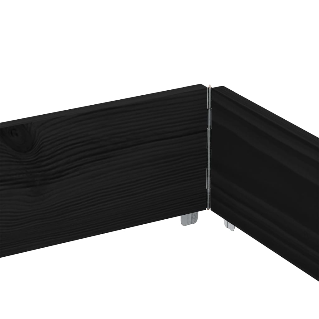 Pallet Collars 3 pcs Black 150x100 cm Solid Wood Pine
