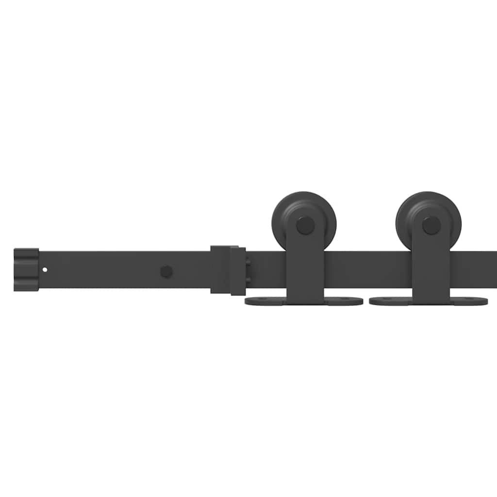 Sliding Door Hardware Kit 152.5 cm Steel Black