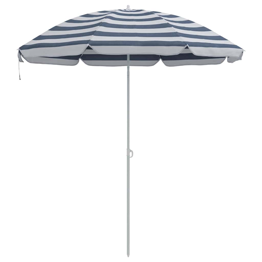 Beach Parasol Blue and white 161 x 193 cm Polyester