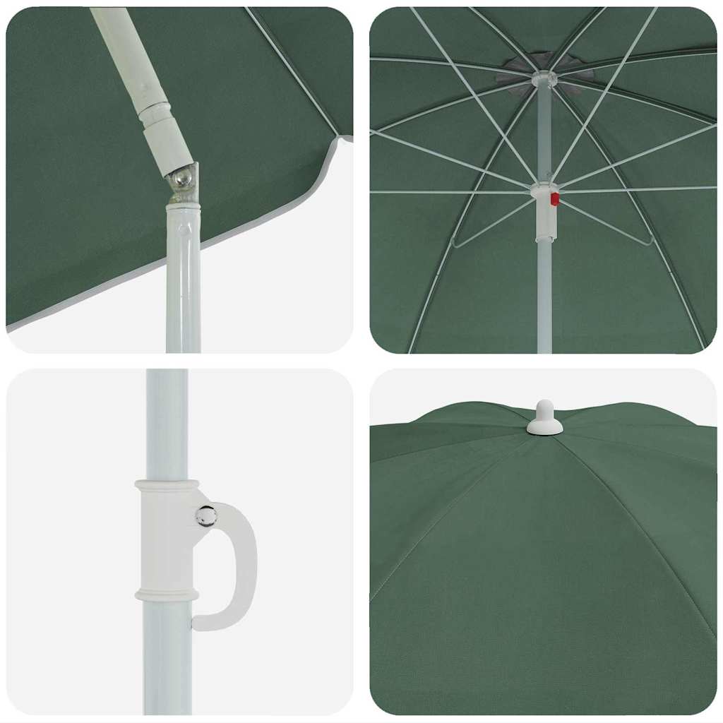 Beach Parasol Green 161 x 193 cm Polyester