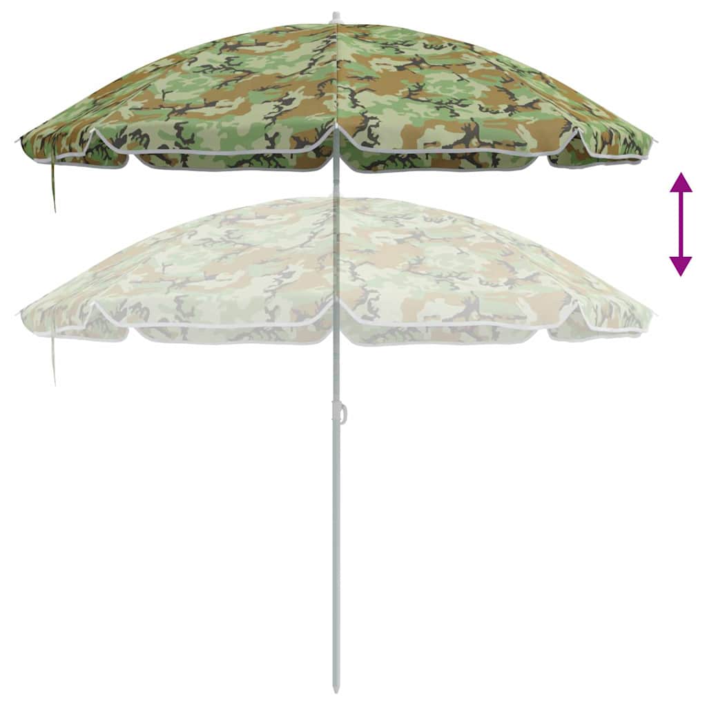 Beach Parasol Camouflage 161 x 193 cm Polyester