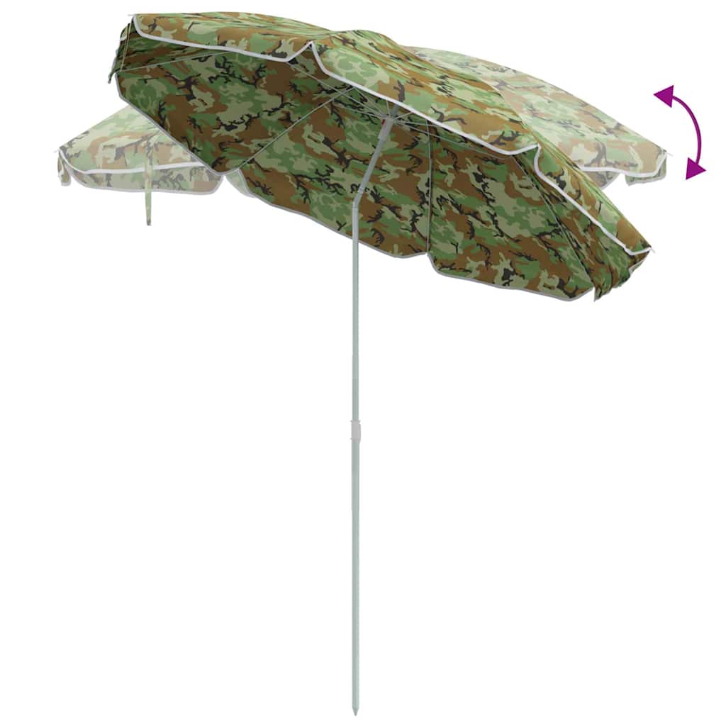 Beach Parasol Camouflage 161 x 193 cm Polyester