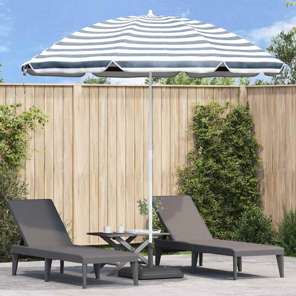 Beach Parasol Blue 263 x 263 x 272 cm Polyester and Metal