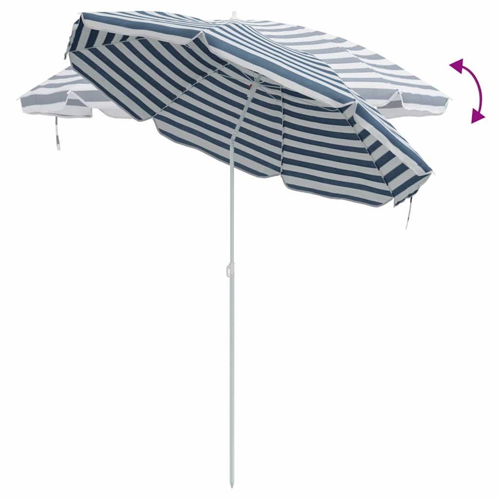 Beach Parasol Blue 263 x 263 x 272 cm Polyester and Metal