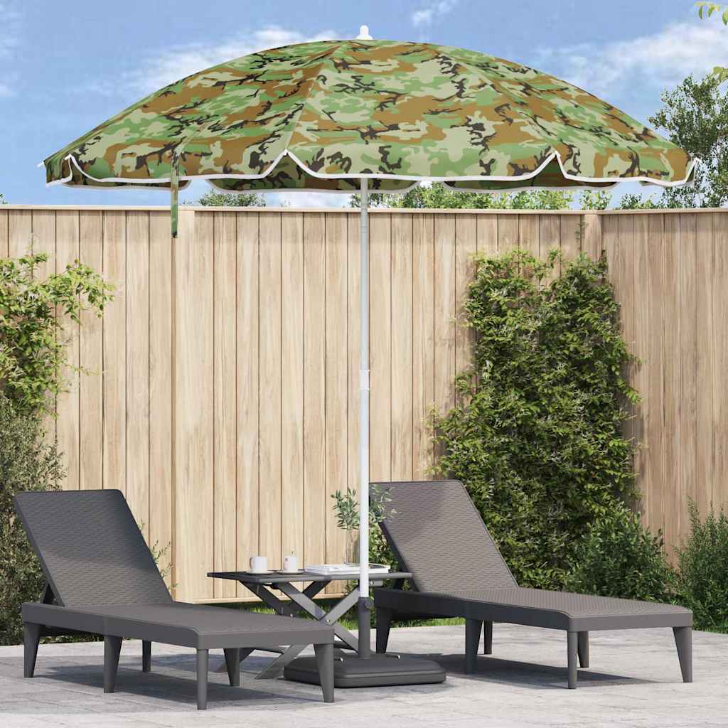 Beach Parasol Green 263 x 263 x 272 cm Polyester and Metal