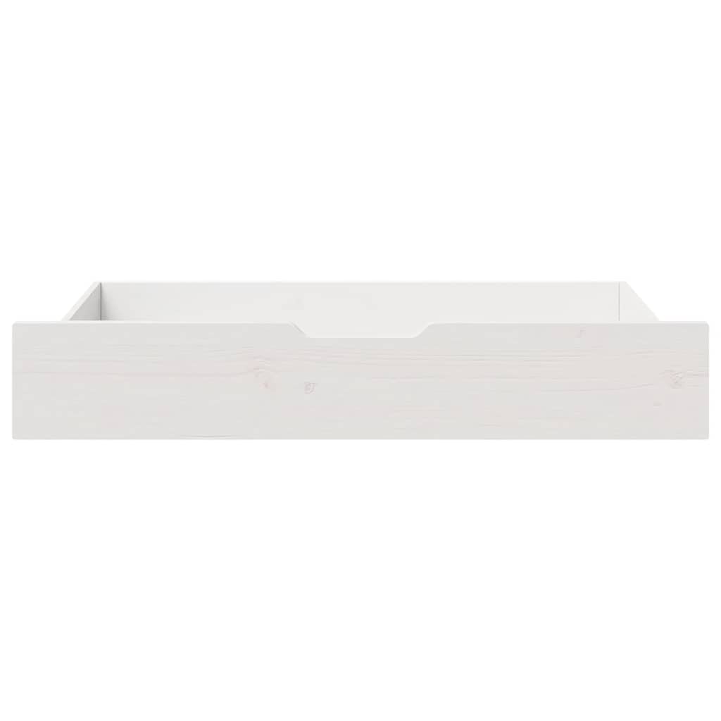 Under-Bed Drawers 2 pcs White 95x55x17 cm Solid Wood Pine
