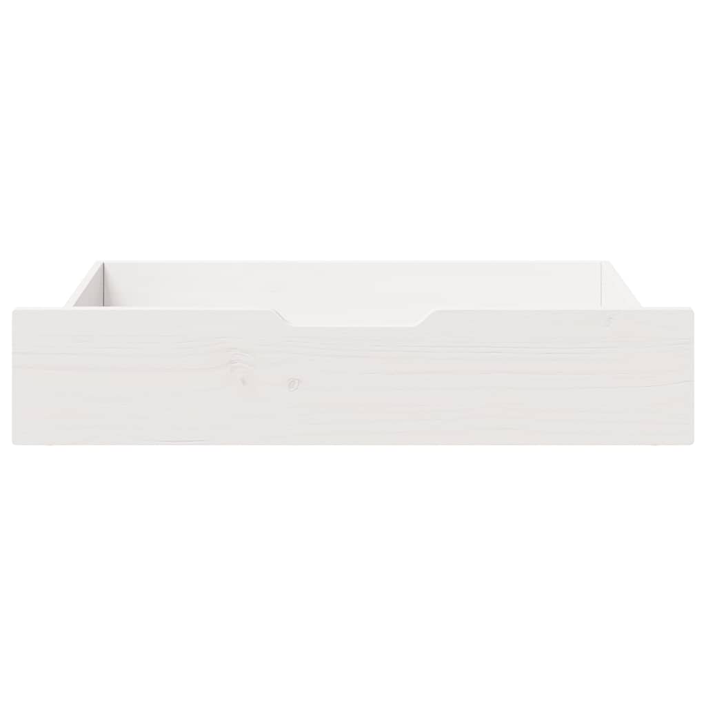 Under-Bed Drawers 2 pcs White 80x55x17 cm Solid Wood Pine