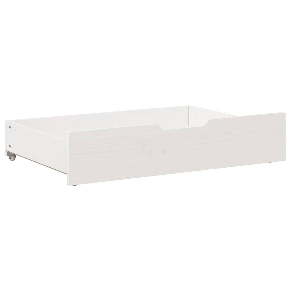 Under-Bed Drawers 2 pcs White 80x55x17 cm Solid Wood Pine