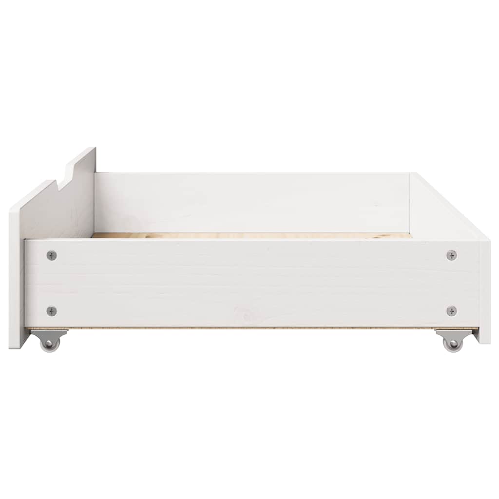 Under-Bed Drawers 2 pcs White 80x55x17 cm Solid Wood Pine