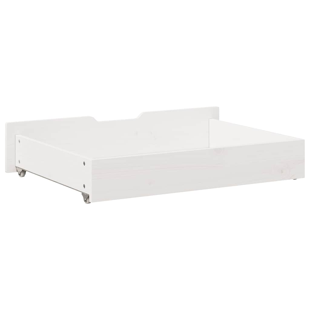 Under-Bed Drawers 2 pcs White 80x55x17 cm Solid Wood Pine