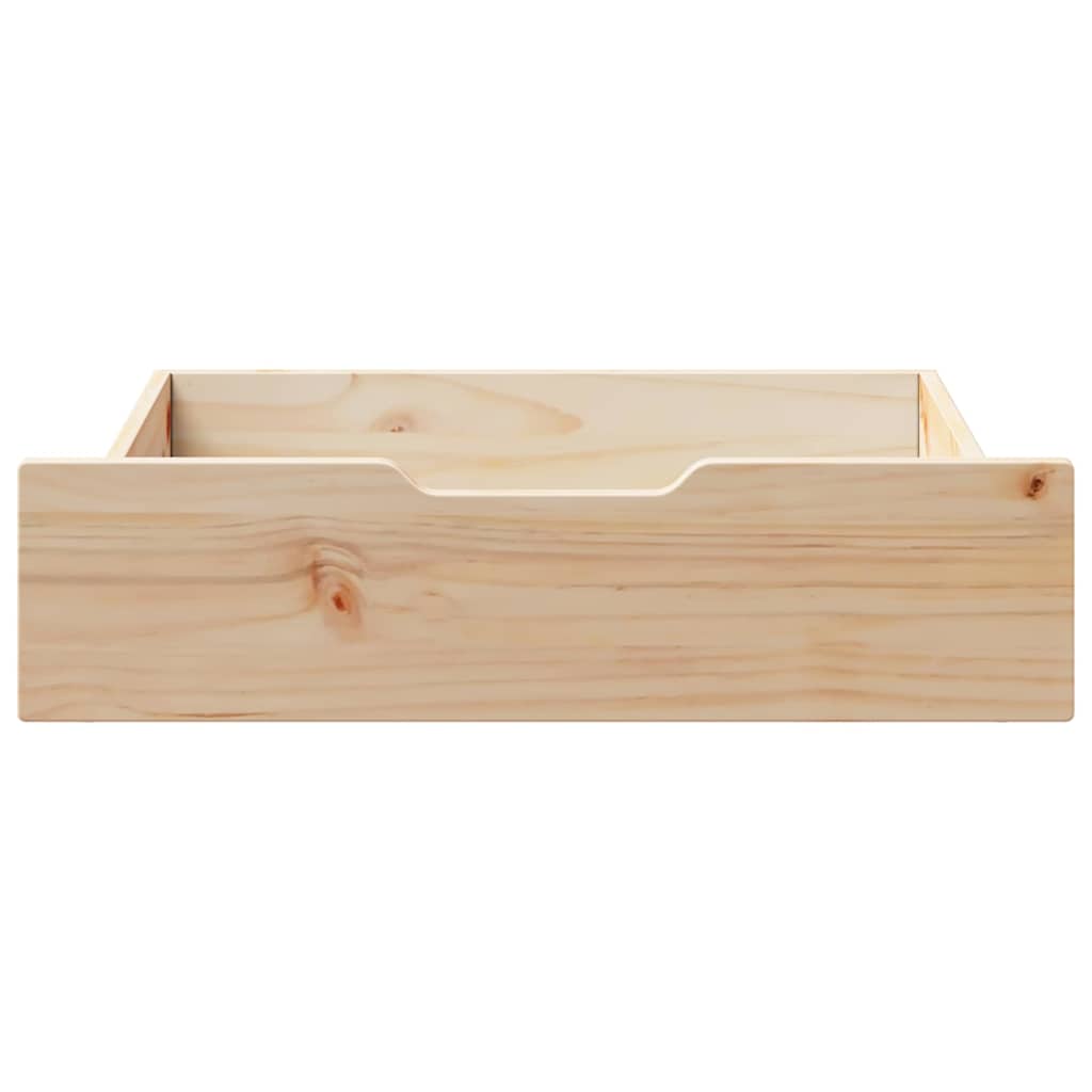 Under-Bed Drawers with Wheels 2 pcs 65x55x17 cm Solid Wood Pine