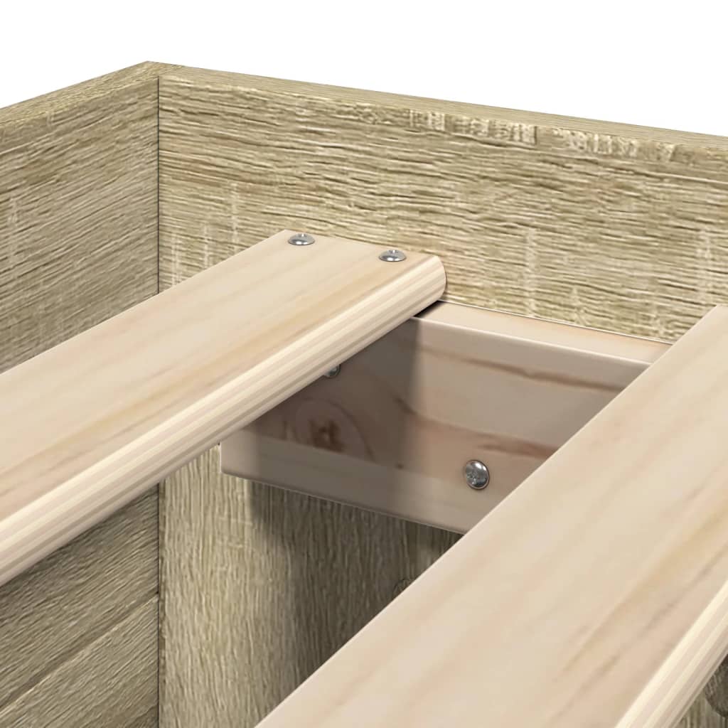 Bed Frame without Mattress Sonoma Oak 90x190 cm Single Engineered Wood