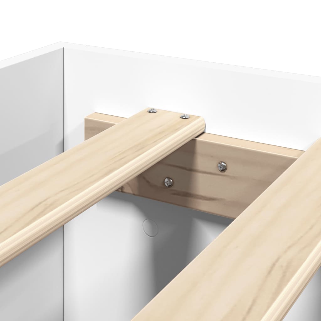 Bed Frame without Mattress White 180x200 cm Super King Engineered Wood