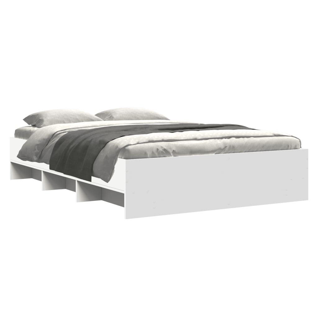 Bed Frame without Mattress White 120x200 cm Engineered Wood