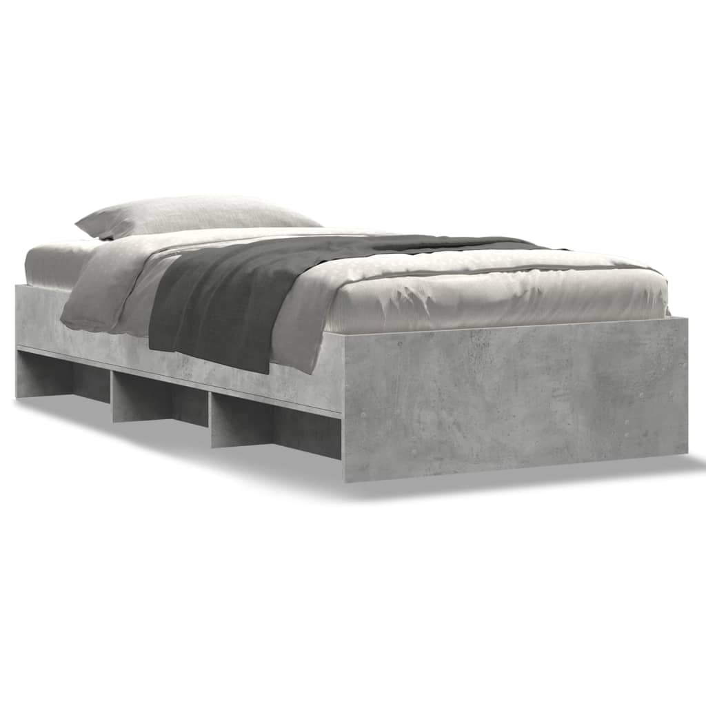 Bed Frame without Mattress Grey Sonoma 90x200 cm Engineered Wood
