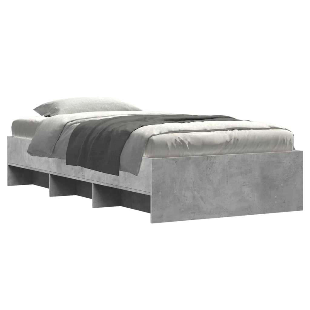 Bed Frame without Mattress Grey Sonoma 90x200 cm Engineered Wood