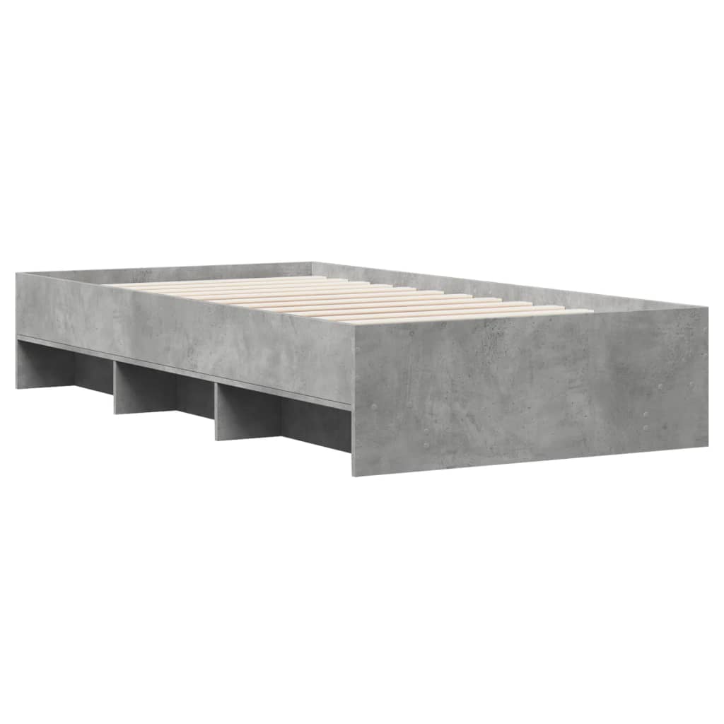 Bed Frame without Mattress Grey Sonoma 90x200 cm Engineered Wood