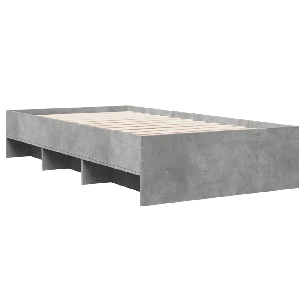 Bed Frame without Mattress Grey Sonoma 90x200 cm Engineered Wood