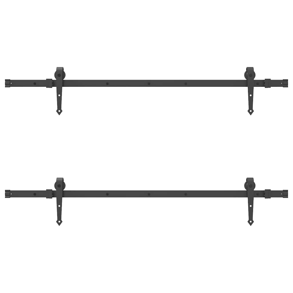 Sliding Door Hardware Kit 152,5 cm Steel Black