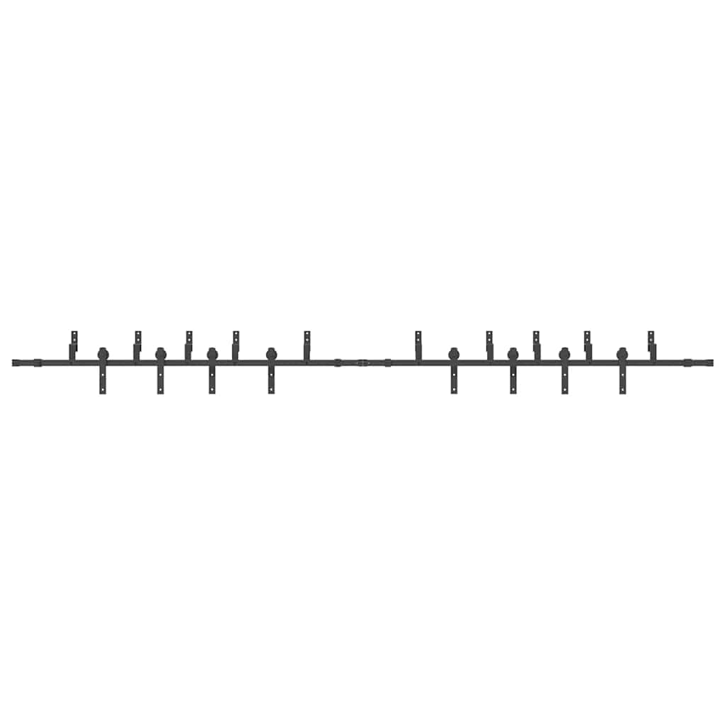 Sliding Door Hardware Kit 427 cm Steel Black