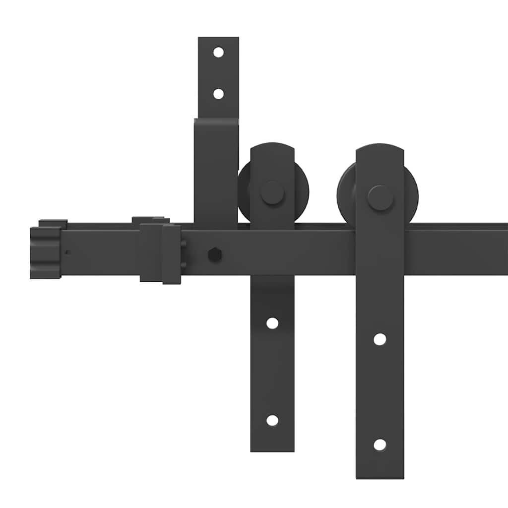Sliding Door Hardware Kit 427 cm Steel Black