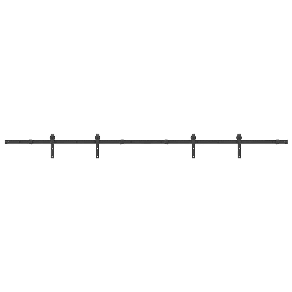 Sliding Door Hardware Kit 305 cm Steel Black