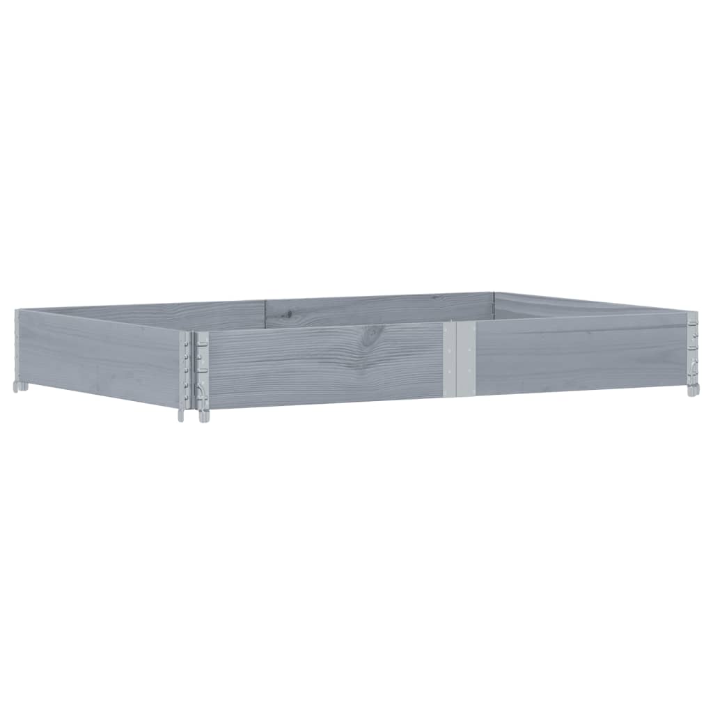 Pallet Collar Grey 150x100 cm Solid Wood Pine