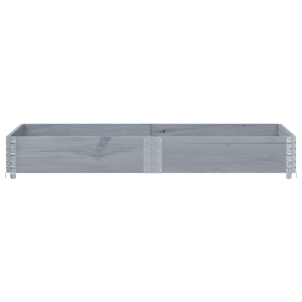 Pallet Collar Grey 150x100 cm Solid Wood Pine