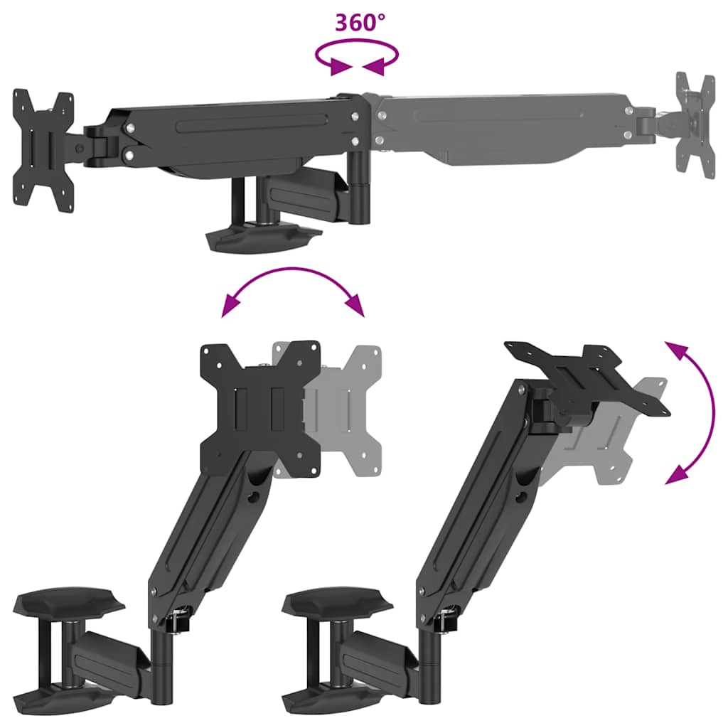 Monitor Wall Mount for Max 27 Inch Screen Gas Spring 10 kg